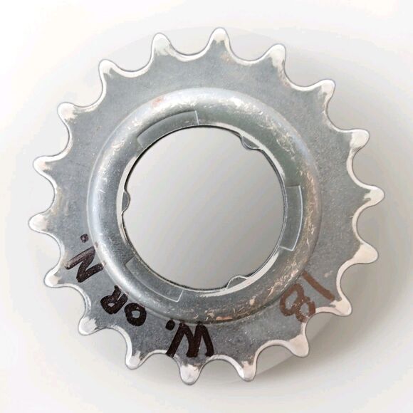 VINTAGE KJ18 BLACK BIKE BICYCLE COG COASTER BRAKE COG 18T 3/32" BRAKE HUB #2 - Picture 2 of 3